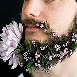 В США в моду вошел стиль «цветочная борода»